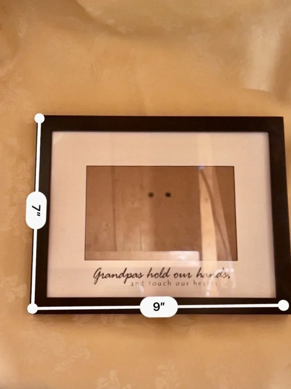 Black Tabletop Picture Frame - Grandpas Hold Our Hands and Touch Our Hearts